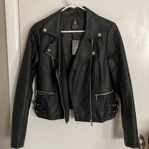 Faux Leather Moto Jacket